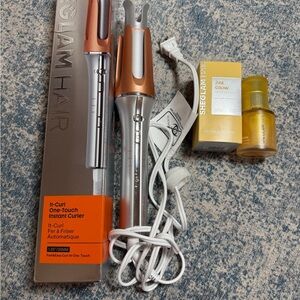 Sheeglam automatic curler and high shine serum